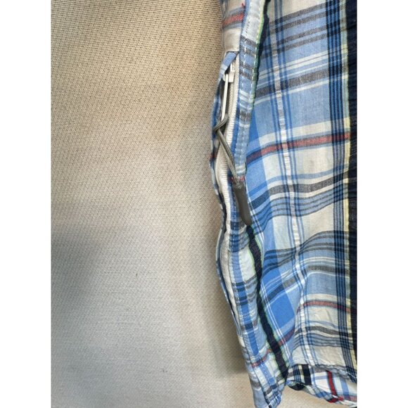 Vintage Gramicci Mens Short-Sleeve Button-Up Shirt Size XL Blue Plaid Casual - Picture 4 of 11